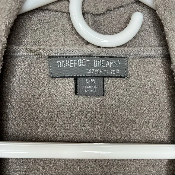 Barefoot Dreams Cozychic Lite Calypso Wrap Ombre Cardigan SZ S / M Grey Black - Picture 7 of 10